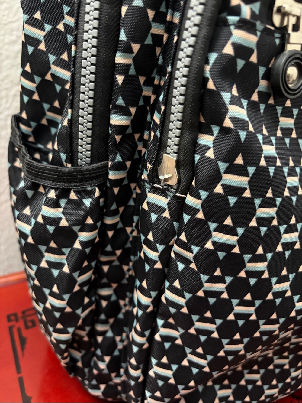 Geometric Pattern Backpack - Picture 5 of 9
